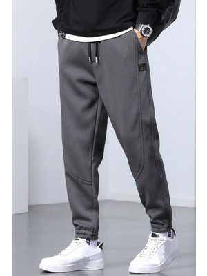 Genius Store Genıus Store Erkek Eşofman Içi Polarlı Bağcıklı Bel Jogger Spor Eşofman Altı SPOR-ESF001