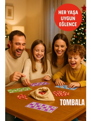 Toyfest Renkli Tombala Seti • 24 Adet Kart • Tam Takım • Aileyle Oynamaya Hazır Eğlenceli Kutu Oyunu