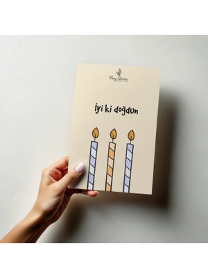 Tiny Stories TR Doğum Günü Motto Kartı Kartpostal - 3 Adet