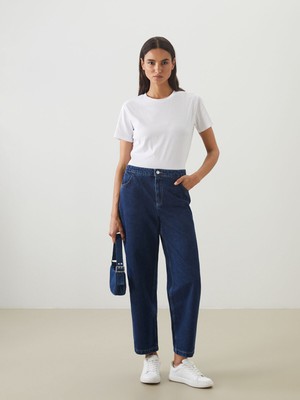 Lc Waikiki Yeni Sezon Beli Lastikli Straight Fit Kadın Jean Pantolon