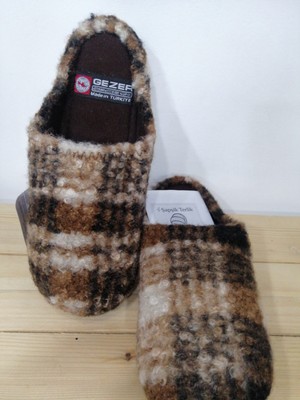 Gezer Yeni Sezon Kışlık Rahat Taban Pamuklu Erkek Ev Terliği