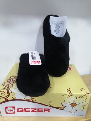 Gezer Yeni Sezon Kışlık Rahat Taban Pamuklu Peluşlu Kadın  Ev Terliği