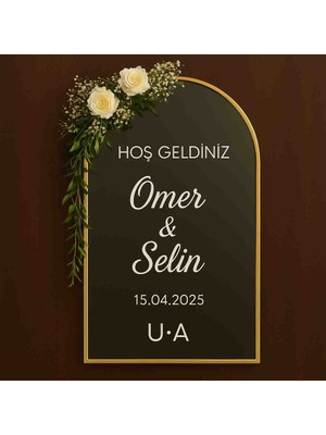 Kıvırcıkyoga Düğün Söz Nişan Iş Yeri Ayna Yazısı 40 Cm*25 cm
