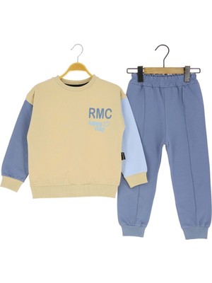 Atabay Happy Club Baskılı Garnili Iki Iplik Alt Üst Takım - RAM1180-İNDIGO-3 Yaş Indigo