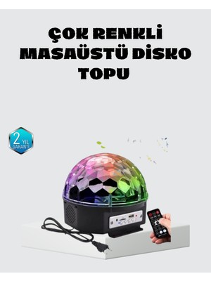 Teknomiy Taşınabilir Mini Disko Topu Lamba – Müzikle Senkronize Işık Efekti ve Parti Atmosferi