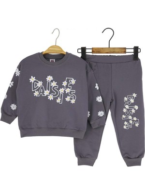 Atabay Daısıes Papatya Baskılı Iki Iplik Alt Üst - KRMS737-ANTRASIT-5 Yaş Antrasit