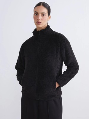 LC Waikiki Dik Yaka Kadın Pelüş Hırka  (W5)