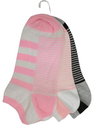 Aksiyon Global Srfn Kadın Patik Çorap 3 Lü Çemberli Desen