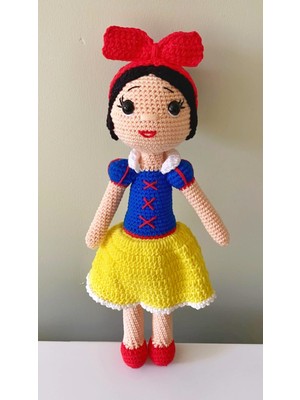 Masal Gurumi Amigurumi Pamuk Prenses Bebek Kız Çocuk Örgü Oyuncak Bebek