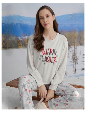 Aydoğan Kadın Bisiklet Yaka Termal Pijama Takımı 30074E- 1 Adet