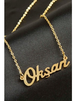 Zeroshop Okşan Isimli Kolye -Sarı
