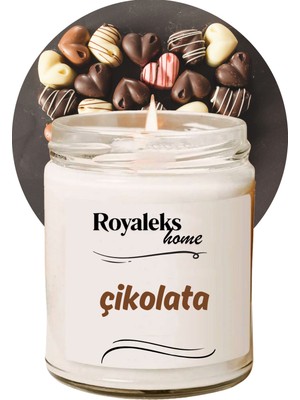Just Cheap Store Doğal Özel Seri Kokulu Dekoratif Kavanoz Mum 210 cc - Çikolata - Ryl