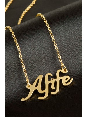 Zeroshop Afife Isimli Kolye -Sarı
