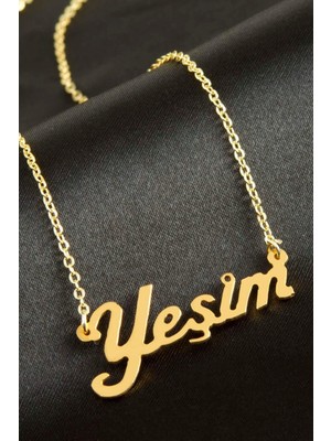 Zeroshop Yeşim Isimli Kolye -Sarı