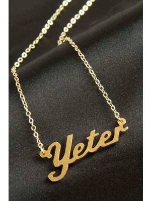 Zeroshop Yeter Isimli Kolye -Sarı