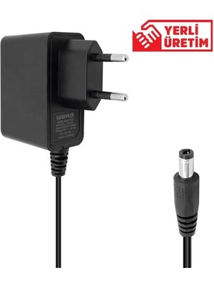 Weko 5 Volt 2 Amper 10 Watt Plastik Kasa Priz Tipi Adaptör (5.5x2.5 Uçlu)