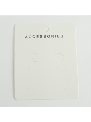 Zeroshop 6 Delikli Beyaz Lüx Küpe Kartı-Beyaz