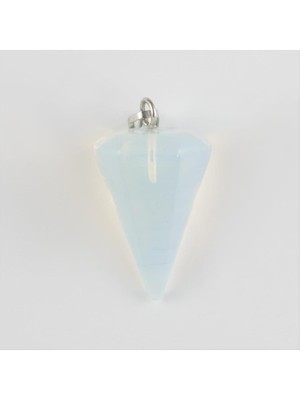 Zeroshop Aytaşı Pandül Doğaltaş Kolye Ucu-Açık Mavi