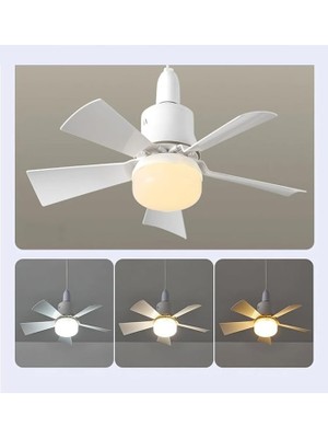 FourForce Watt Vantilatör 3 Kademe Hız Dimmerli 3 Renk LED Işık Cata Karayel Kumandalı Fan Torch LED Ampul