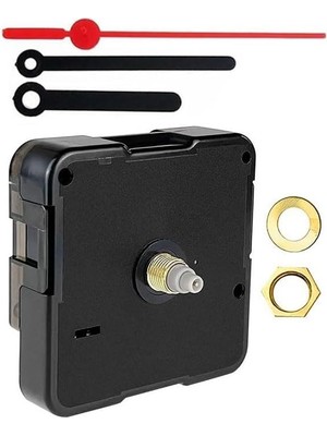 FourForce Saat Mekanizması 1 Adet 10 mm Şaft Sessiz Saat Motoru Akrep Yelkovan Okul Deney Saat Yapım