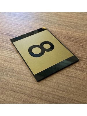FourForce Gold Tasarım Kendinden Yapışkanlı Daire Kapı Numarası -8