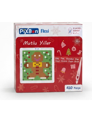 PixBon Flexi Piksel Sanat Kiti – Yılbaşı Temalı Piksel Sanatı - Mozaik - 10*10 cm - PFY1004