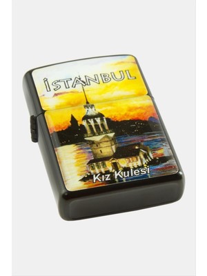 Zeroshop Istanbul Kız Kulesi Taşlı Çakmak-Sarı