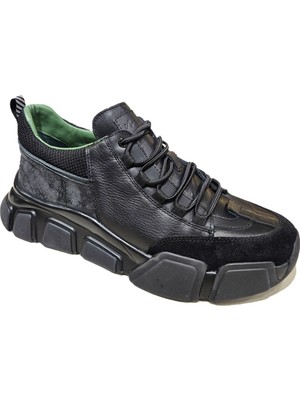 Marcomen Hakiki Deri Kalın Taban Bağcıklı Erkek Sneaker Ayakkabı 20006