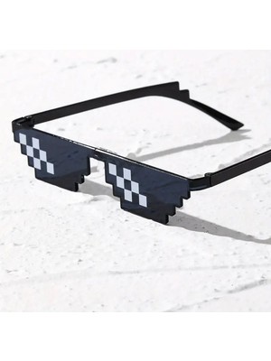 Skygo Thug Life Trend Güneş Gözlüğü Mozaik Siyah Kedi Gözlükleri