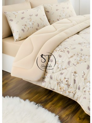 Shopyteks Çift Kişilik Çiçekli Welsoft Uyku Seti Çift Taraflı 195X215 (Polarlı)
