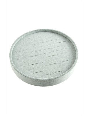 Zeroshop Yuvarlak Ahşap Anfora Kumaş Yüzüklük 20 Cm-Kırmızı