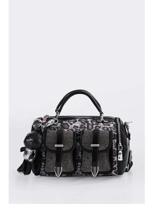 Kiwer Siyah Cilt Omuz Çantası