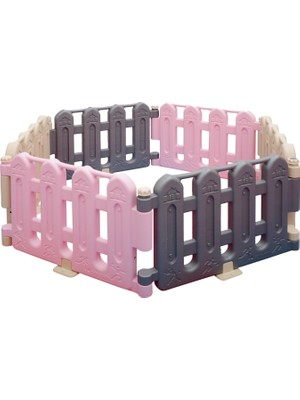 King Kids Oyun Çiti Gri-Pembe-Krem