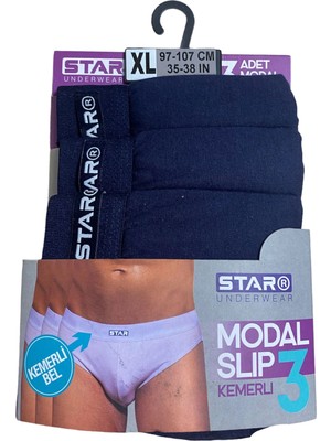 E-Woman Star 109 Erkek 3'lü Modal Slip