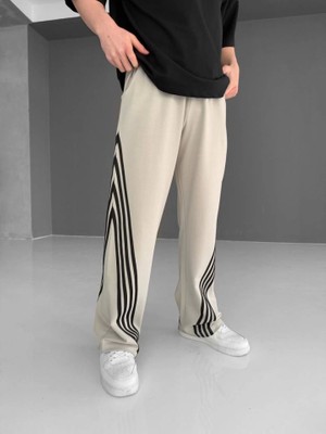 Etiler Collection Iki Iplik Kumaş Şeritli Alt Esofman - Bej