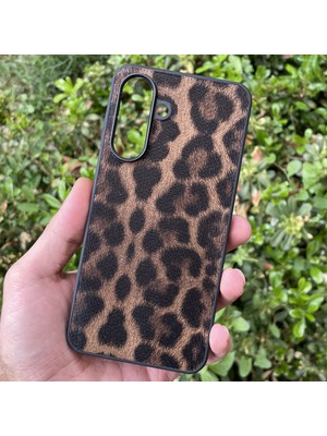 CepStok Samsung Galaxy A36 Kılıf Leopar Desenli Içi Kadife Kapak