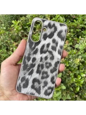 CepStok Samsung Galaxy A36 Kılıf Leopar Desenli Içi Kadife Kapak