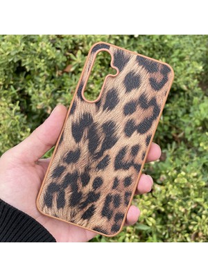 CepStok Samsung Galaxy S23 Fe Kılıf Leopar Desenli Içi Kadife Kapak