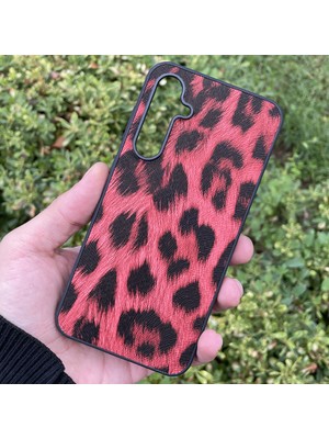 CepStok Samsung Galaxy S23 Fe Kılıf Leopar Desenli Içi Kadife Kapak