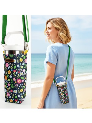 Woody Cord 1 Litrelik Tasarım Matara Su Şişesi Taşıma Çantası Bottle Bag