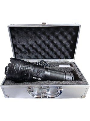 Wison Ws-980 Profesyonel Zoomlu El Feneri | 60W – 6000 Lümen – 13.200 Mah – Type‑c – Metal Gövde