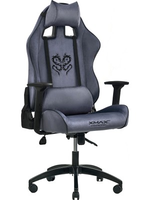 XMAX / Rio Balerion Terletmez Kadife Kumaş Antrasit Gaming Oyuncu Koltuğu / 120 kg Taşır