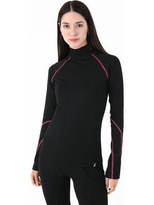 Scorp Thermo-Fit Kadın Yarım Boğazlı Termal Üst Kayak Içlik Siyah