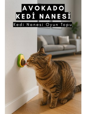Kedi Nanesi Avokado Desenli Oyun Topu Kedi Catnip Casapetra