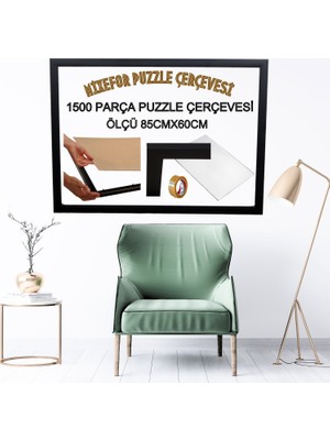 mixefor 1500 Lük Puzzle Çerçevesi Renk Siyah Ölçü 85CM X60CM