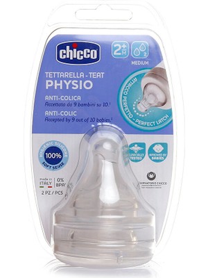 Chicco Yeni Wellbeing Biberon Emziği 2 Ay+ Orta Akış 2'li