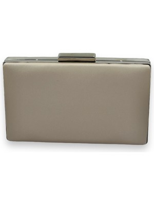 Biçanta Ten Nude Renk Çizilmez Saten Abiye Çanta Gece Çantası Nişan Düğün Çantası El Çantası