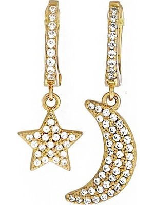 Masaliko Ay Yıldız Gümüş Küpe Sb1610