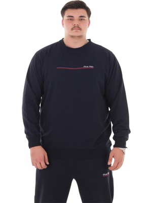 Maruf Shop Erkek Büyük Beden 154 Kiloya Kadar Uygun Bedenli 2 Iplik Bisiklet Yaka Eşofman Takımı