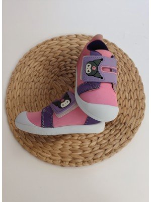 papucumun dünyası Ilk Adım  Ortopedik Bebek Ayakkabısı Kuromi Figürlü Renkli Bebek Spor Babet